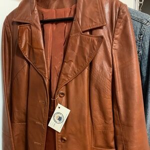 Skin Flair Vintage Leather Blazer ~ 70's Rare